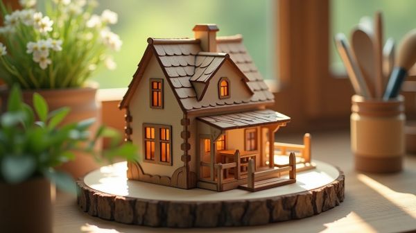 Transform your crafts with a laser cut wooden mini house